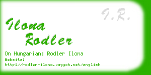 ilona rodler business card